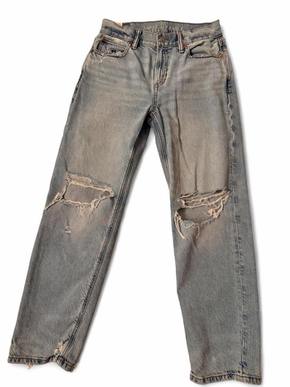 American Eagle Outfitters womens Distressed Straight Jeans